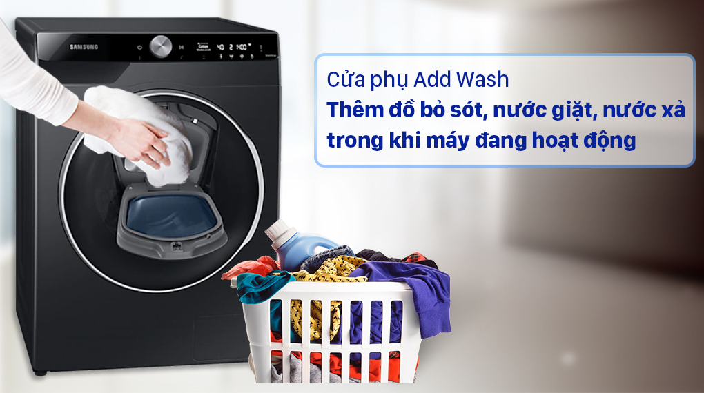 Máy giặt Samsung WW10TP54DSB/SV - Cửa phụ Add Wash