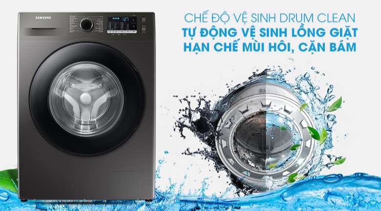 Máy giặt Samsung Inverter 9.5kg WW95TA046AX/SV - Chế độ Drum Clean tự động vệ sinh lồng giặt và diệt khuẩn 99.9%