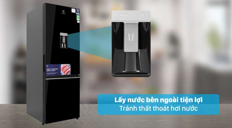 Tủ lạnh Electrolux Inverter 308 lít EBB3442K-H - Lấy nước ngoài tiện lợi