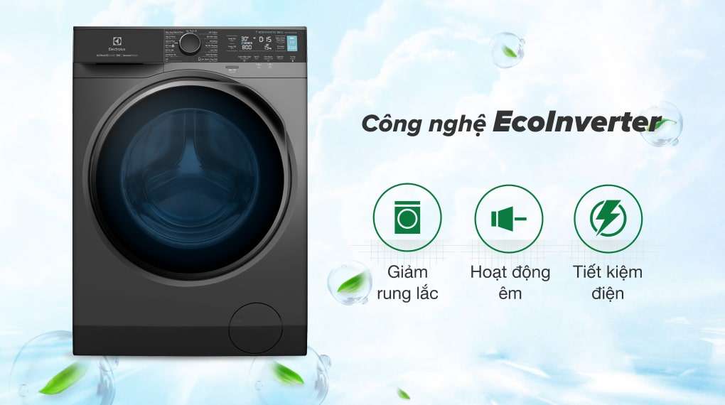 Máy giặt electrolux 9kg - Vận hành êm ái, tiết kiệm điện năng nhờ công nghệ EcoInverter
