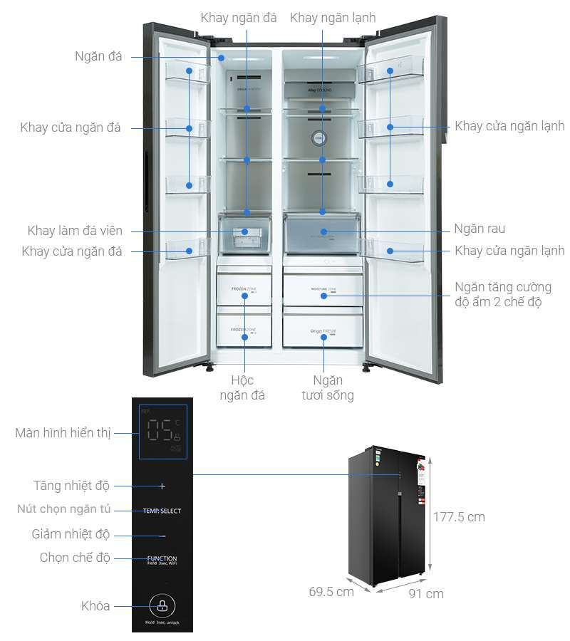 Tủ lạnh Toshiba GR-RS780WI-PGV(22)-XK