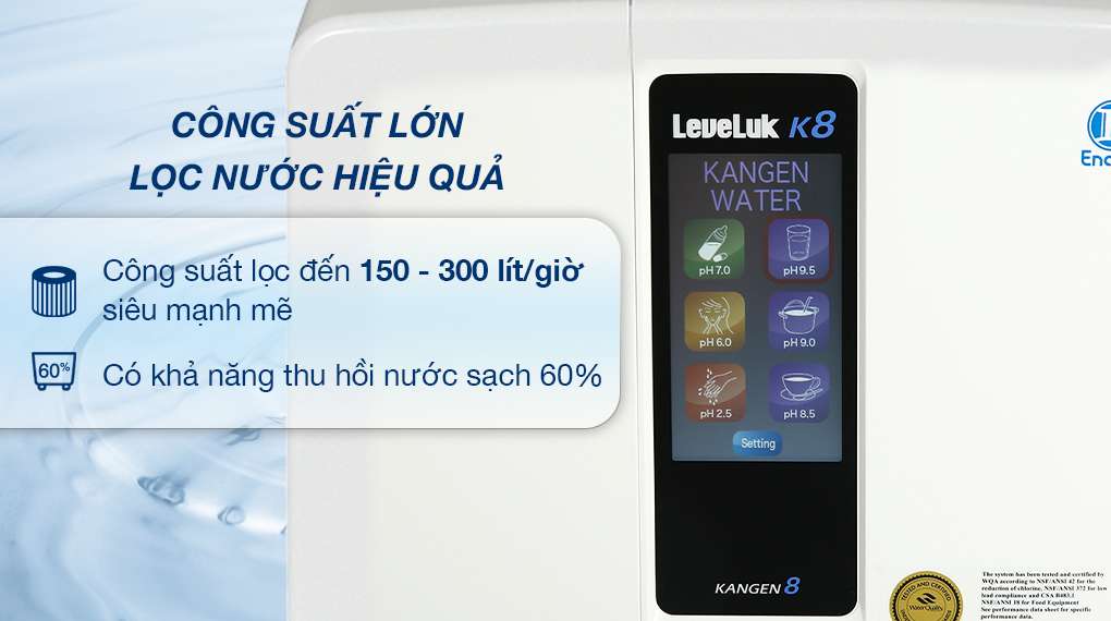 Máy lọc nước Kangen LeveLuk K8