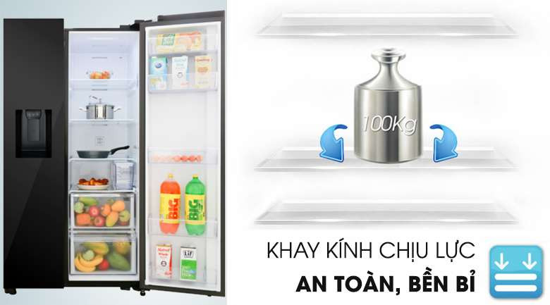 Tủ lạnh Samsung - An tâm hơn với khay chứa làm từ kính chịu lực tốt