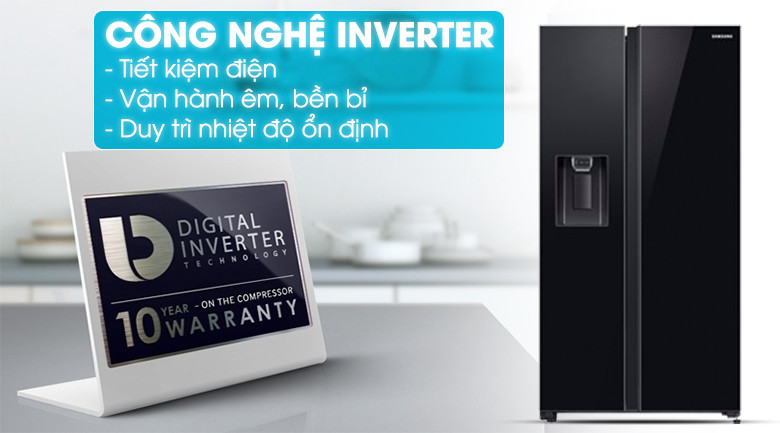 RS64R53012C/SV - Tích hợp thêm công nghệ Digial Inverter giúp tủ lạnh hoạt động tốt hơn