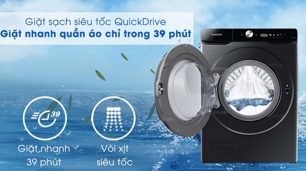 WD21T6500GV/SV - Giặt xả nhanh chóng, hiệu quả cùng công nghệ QuickDrive