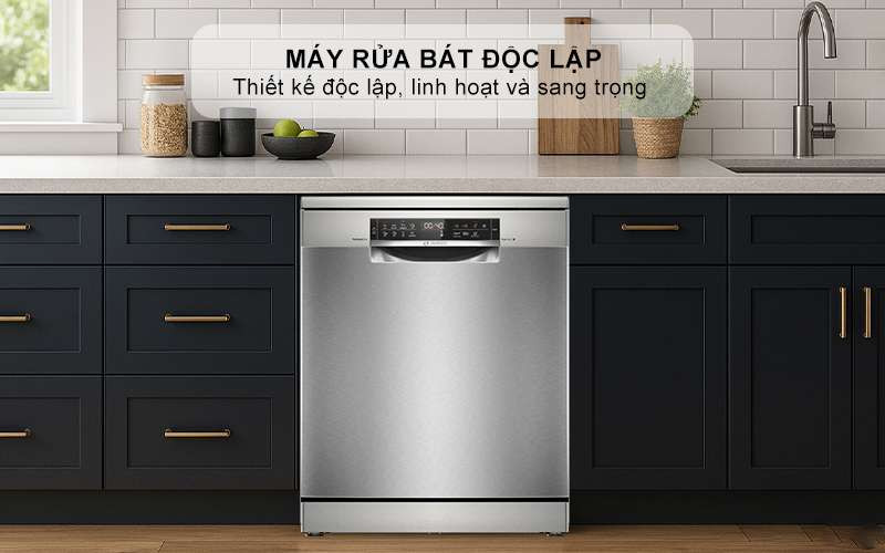 Máy rửa bát Bosch SMS6ZCI01P - Thiết kế độc lập, linh hoạt và sang trọng