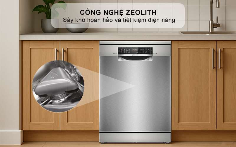 Máy rửa bát bosch có sấy zeolith - Công nghệ Zeolith sấy khô hoàn hảo và tiết kiệm điện năng