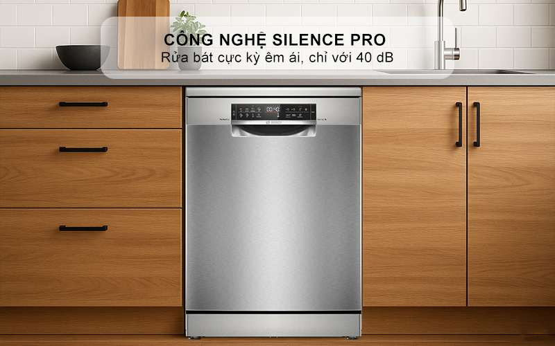 Máy rửa chén Bosch - Rửa cực kỳ êm ái với công nghệ Silence Pro