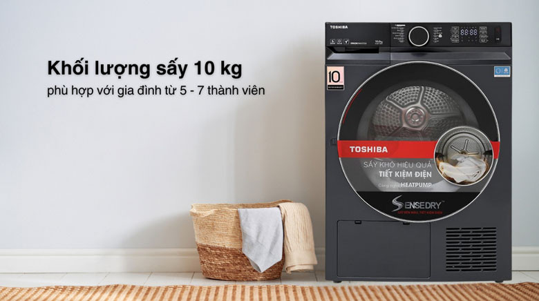 Máy sấy bơm nhiệt Toshiba TD-BP110GHV(MG) - Tổng quan thiết kế