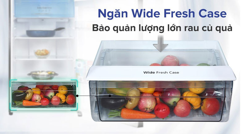 Tủ lạnh Panasonic 405 lít - Bảo quản lượng lớn rau củ quả trong ngăn Wide Fresh Case 25 lít