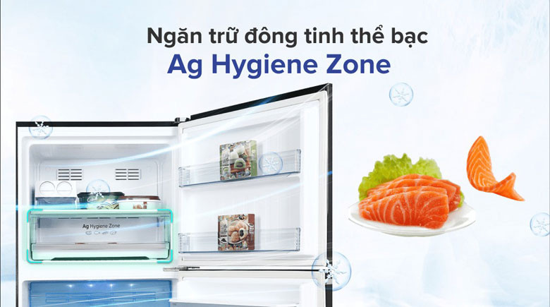 NR-TX461GPKV - Giữ thực phẩm tươi sống trong ngăn trữ đông tinh thể bạc