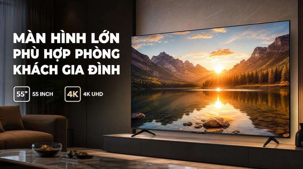 Tivi TCL 55P7L - Màn hình 55 inch phù hợp phòng khách và phòng rộng