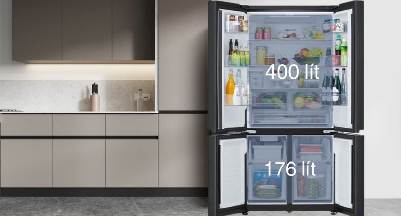 Tủ lạnh LG Inverter 576 lít Multi Door InstaView LFD58BLMAI - Ngăn đá