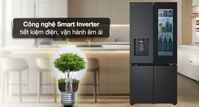 Tủ lạnh LG Inverter 576 lít Multi Door InstaView LFD58BLMAI - Công nghệ tiết kiệm điện