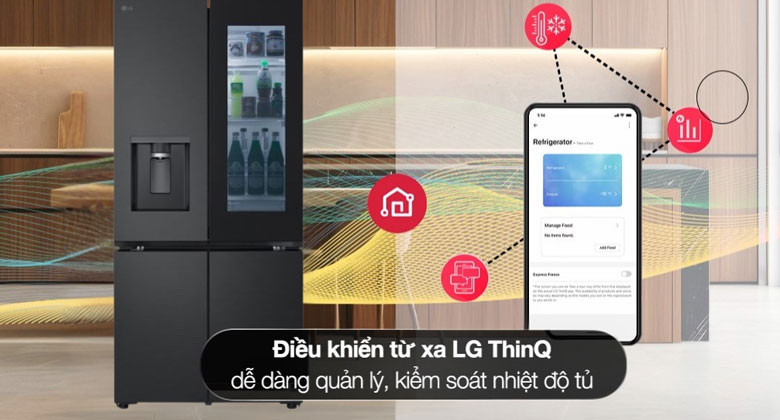 Tủ lạnh LG Inverter 576 lít Multi Door InstaView LFD58BLMAI - Tiện ích