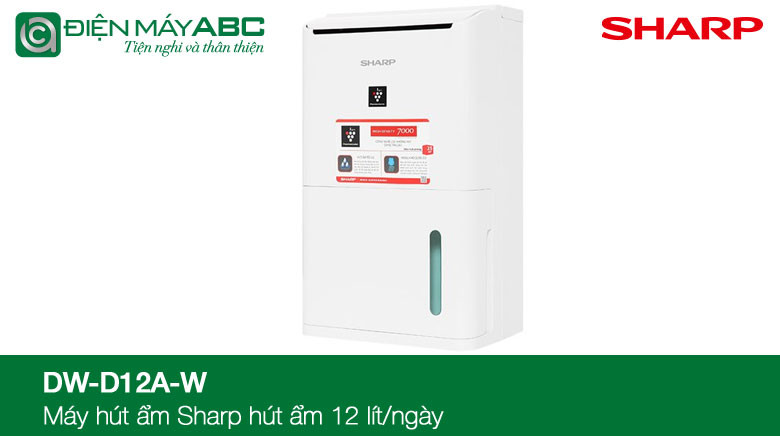 máy hút ẩm 12l sharp dw d12a w