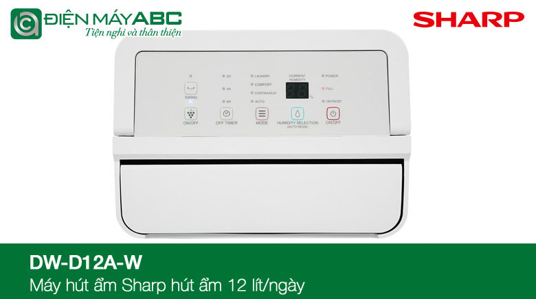 máy lọc không khí và hút ẩm sharp dw d12a w