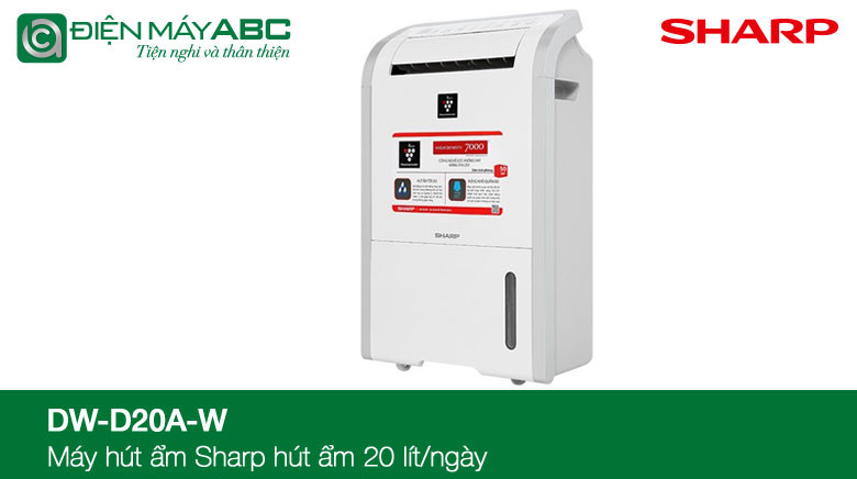 máy hút ẩm cao cấp sharp dw d20a w 270w