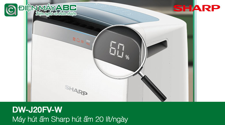 máy lọc không khí hút ẩm sharp dw j20fv w