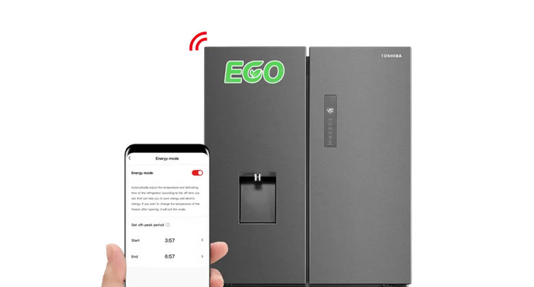 Tủ lạnh Toshiba 4 cánh - Chế độ tiết kiệm điện năng
