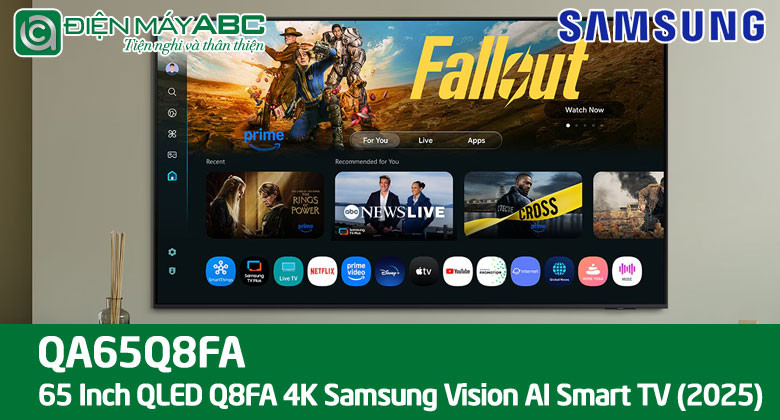 Giá tivi Samsung 65 QA65Q8FA tháng 11 năm 2025 bao nhiêu tiền?