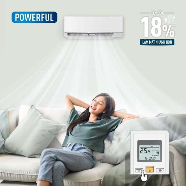 Điều hòa Panasonic - Làm mát mạnh mẽ tức thì chỉ với một nút bấm