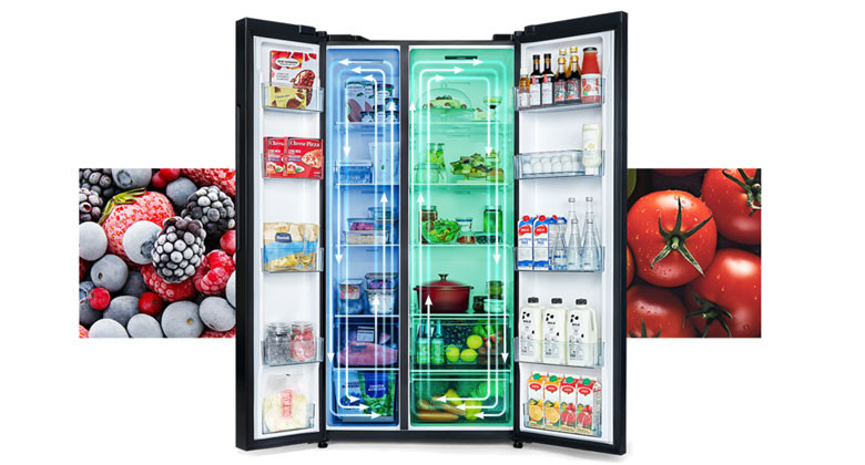 Tủ lạnh Hitachi HRSN9713ESGBKVN - Hệ Thống Làm Lạnh Vòng Cung Kép