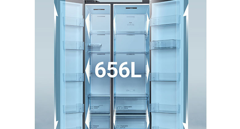 Tủ lạnh Hitachi 656 lít dung tích lưu trữ lớn