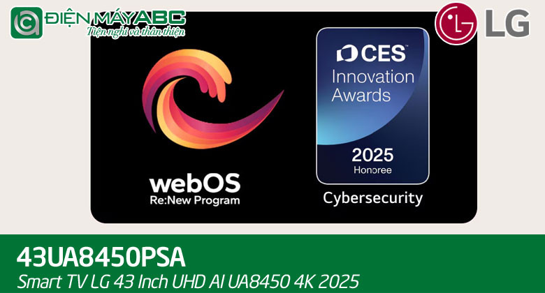 Smart tivi LG AI 4K 43 inch 43UA8450PSA giá bao nhiêu tại điện máy ABC