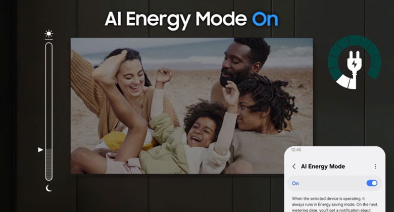 Samsung 8 series 43 inch TV - Chế độ tiết kiệm điện AI Energy