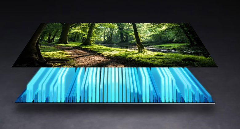 Tivi Samsung QN70F - Công nghệ đèn nền MiniLED Quantum Matrix Slim
