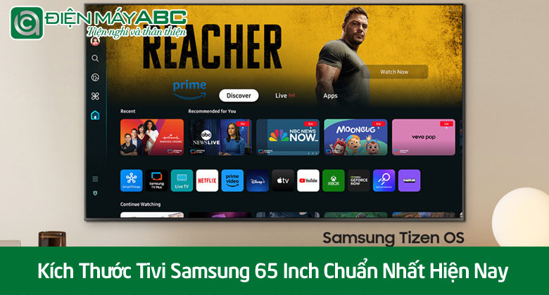 Kích thước tivi Samsung 65 inch