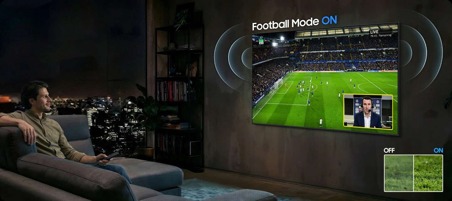 Tivi Samsung 4K 65U8500H - Chế độ bóng đá