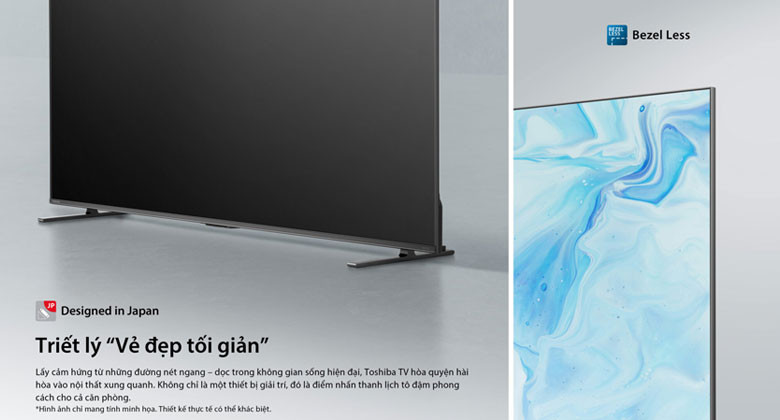 Giá tivi Toshiba - Triết lý “Vẻ đẹp tối giản”