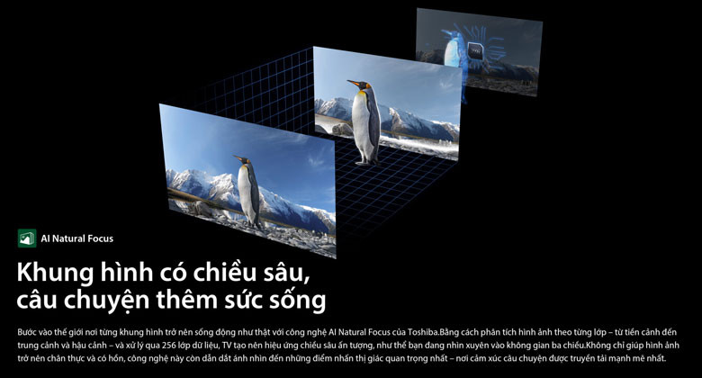 Tivi Toshiba 100 inch - Khung hình có chiều sâu, câu chuyện thêm sức sống