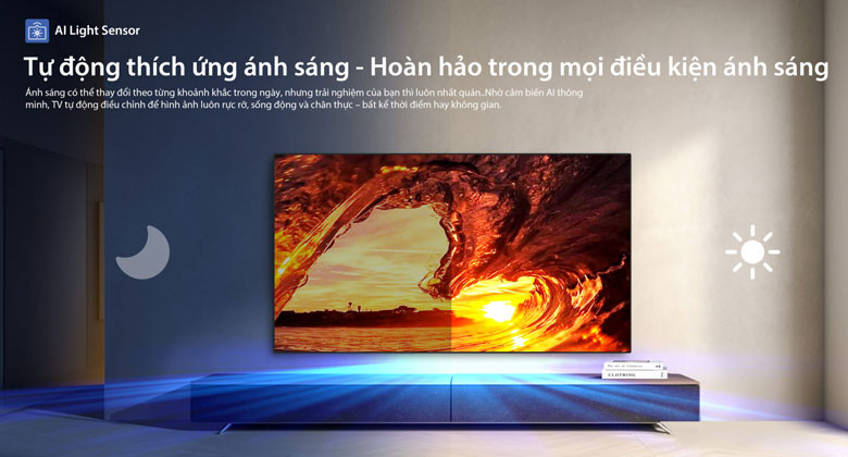 Tivi Toshiba 55 inch 55Z570RP - Tự động thích ứng ánh sáng hoàn hảo trong mọi điều kiện ánh sáng