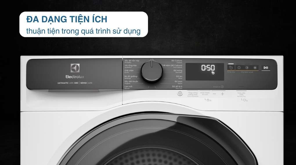 Máy sấy Electrolux 8kg EDH803J5WC - Các tiện ích của máy