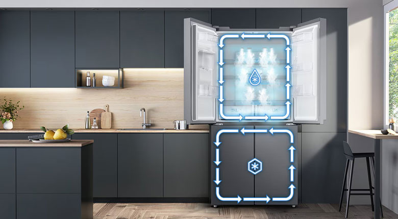 Tủ lạnh Samsung Inverter 488 lít Multi Door RF48A4010M9/SV - Twin Cooling Plus