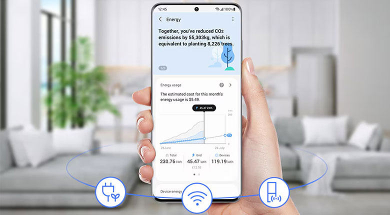 Tủ lạnh Samsung Inverter 648 lít Multi Door RF59C766FB1/SV - SmartThings AI Energy