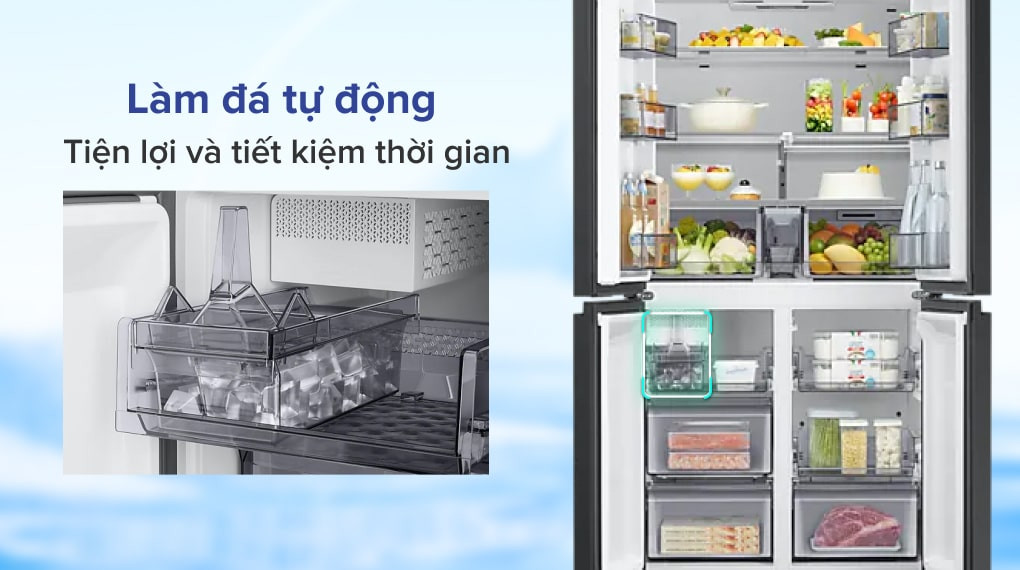 Tủ lạnh Samsung Inverter 599 lít Multi Door Bespoke RF60A91R177/SV - Tiện ích
