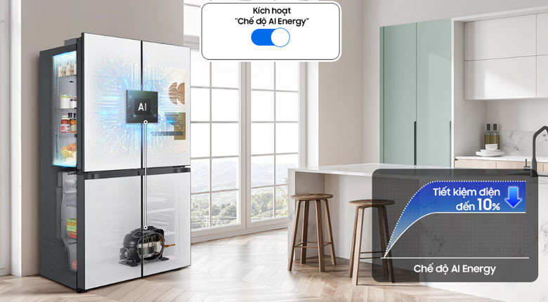 Tủ lạnh Samsung Inverter 636 lít Multi Door Bespoke RF65DB990012SV - Digital Inverter