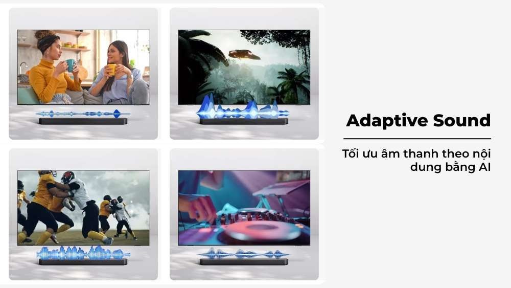 Samsung Q990F - Công nghệ Adaptive Sound tối ưu âm thanh theo nội dung bằng AI