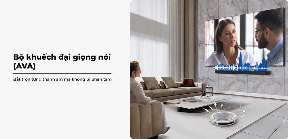 Loa thanh Samsung giá bao nhiêu - Công nghệ khuếch đại âm lượng hội thoại AVA bắt trọn từng thanh âm