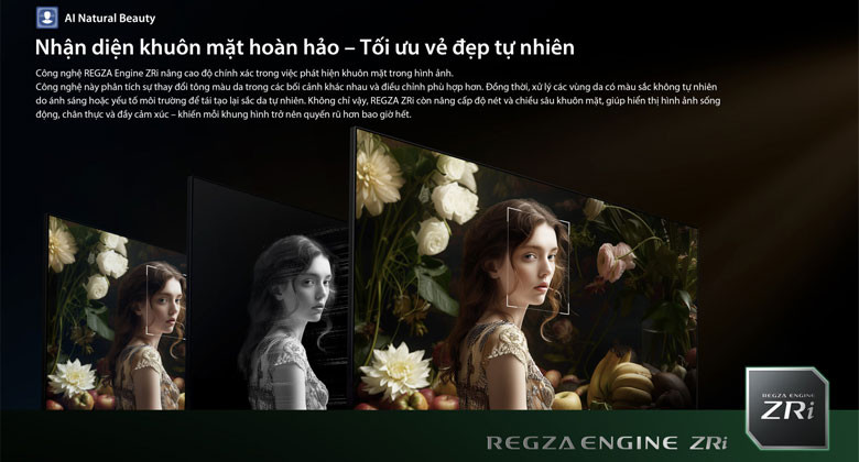 Tivi Toshiba 65 inch Z770RP - Nhận diện khuôn mặt hoàn hảo tối ưu vẻ đẹp tự nhiên