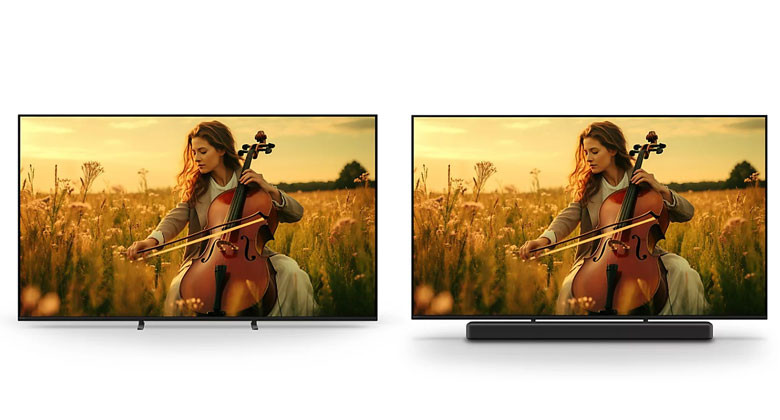 Tivi 55 inch - Chân đế có hai kiểu bố trí thích ứng và linh hoạt