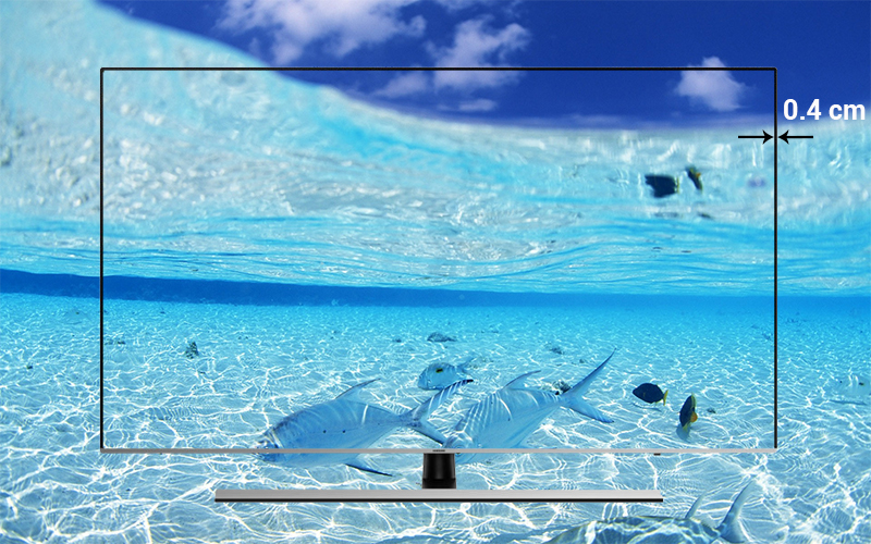 Thiết kế màn hình tràn viền 3 cạnh trên Smart Tivi Samsung 4K 65 inch UA65NU8000