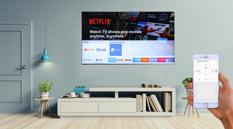 Điều khiển Smart Tivi Samsung 4K 65 inch UA65NU8000 bằng điện thoại