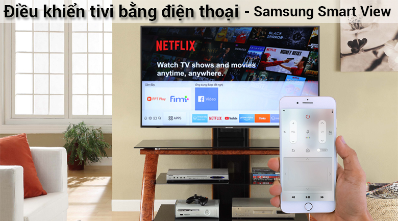 Điều khiển Smart Tivi Samsung 4K 43 inch UA43NU7400 bằng điện thoại