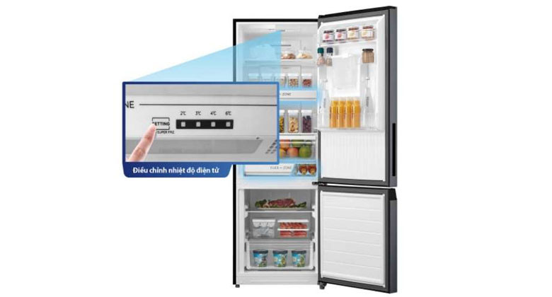 tủ lạnh toshiba inverter 322 lít gr rb405we pmv 06 mg - Bảng điều khiển đơn giản, dễ sử dụng