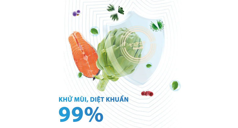 GR RS905WIA PGV 22 XK - Công nghệ PureAir khử mùi, diệt khuẩn lên đến 99%+